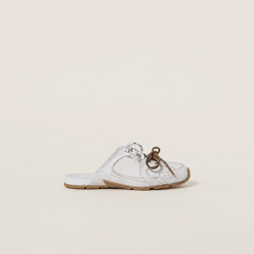 530 SL Mules – Bleached Leather & Gum Sole White Edition Women