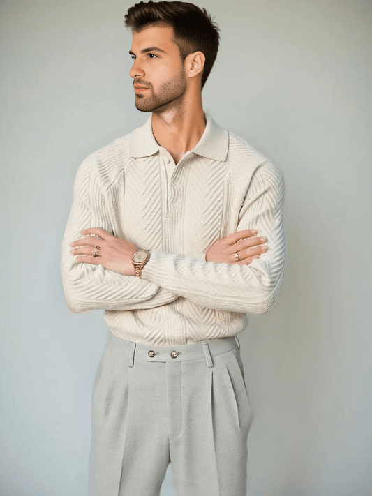 Alessio Long Sleeve Knit Polo
