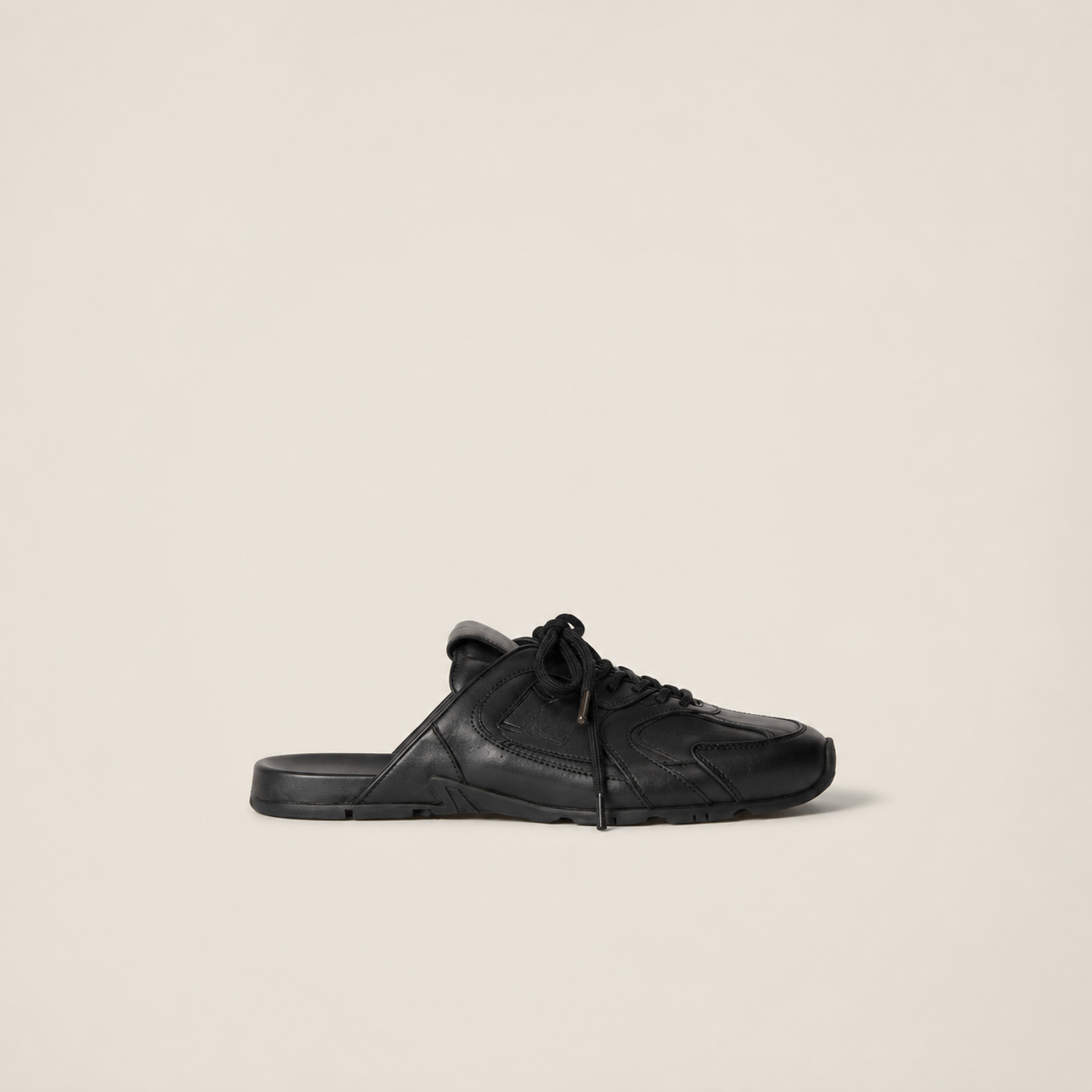 530 SL Mules – Bleached Leather & Gum Sole Black Edition Women
