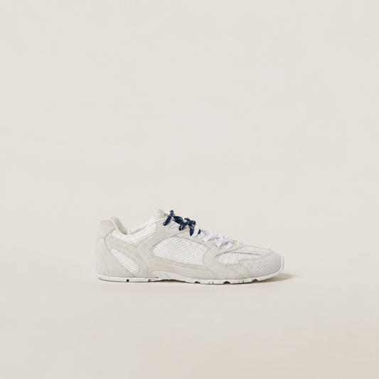 suede and mesh sneakers